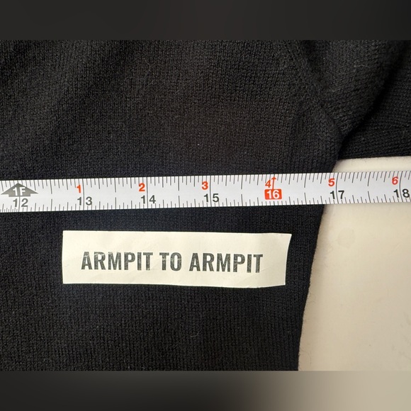 Kate Spade Live Colorfully BLK Knit Cashmere Wool Blend SM. 3/4 SLV Bow on Cuff - Picture 7 of 9